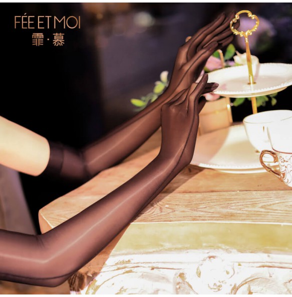 FEE ET MOI - Ultra-Thin Super-Smooth Glossy Gloves (Black)